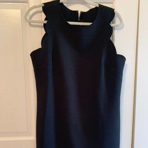 Black Scalloped J.Crew Dress